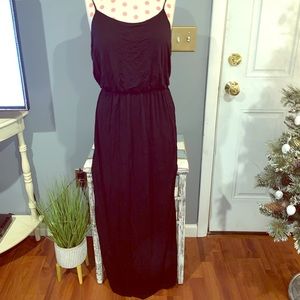 BLACK JERSEY MAXI DRESS SZ LARGE